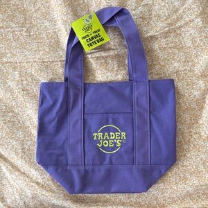 Mini Trader Joe’s Trick or Treat - Purple Canvas Tote Bag - NWT